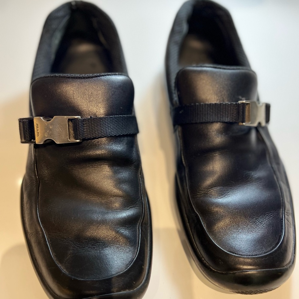 Mens Prada slip ons-size 8
